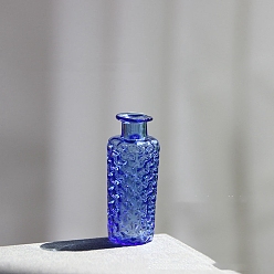 Королевский синий Мини-стеклянные украшения для ваз для цветов, аксессуары для кукольного домика с микро-ландшафтом, притворяясь опорными украшениями, королевский синий, 14x33 мм