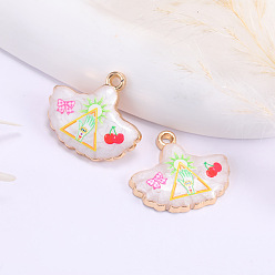 Треугольник Подвески из эмали и сплава, золотые, фанатское очарование, треугольные, 22x25 мм