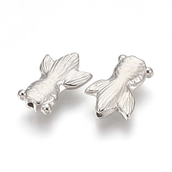 Платина CCB пластиковые шарики, золотая рыбка, платина, 24x16x5 мм, отверстие : 2 мм