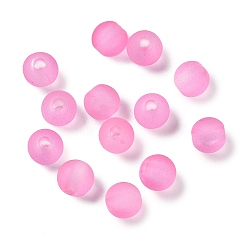 Бледно-Розовый Имитация желе прозрачный акриловый бисер, круглые, розовый жемчуг, 6 мм, отверстие : 1.8 мм