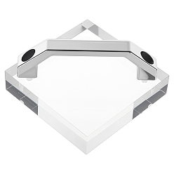 Прозрачный Акриловый охлаждающий блок с ручкой, Охладитель для инструментов для термопресса, квадратный, прозрачные, 141x141x56 мм