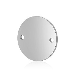 Нержавеющая Сталь Цвет Устойчивы к потускнению 201 соединители из нержавеющей стали, ручная полировка, плоско-круглые, цвет нержавеющей стали, 12x1 мм, отверстие : 1~1.5 мм