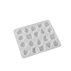 Белый DIY силиконовые формы кулон, формы для литья смолы, самородки, белые, 174x149x9 мм