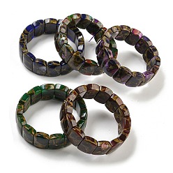 (52) Непрозрачная лаванда Синтетический прямоугольник золотой клинквантовый камень растягивающиеся скобы, окрашенные брекеты для мужчин и женщин, разноцветные, внутренний диаметр: 2-1/8 дюйм (5.5 см)