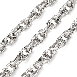 Нержавеющая Сталь Цвет 304 из нержавеющей стали веревочные сети, несварные, с катушкой, цвет нержавеющей стали, 9x7x2 мм