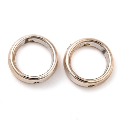 Розовое Золото Ccb пластиковые бусины в оправе, розовое золото , 12x3.5 мм, отверстие : 1.5 мм