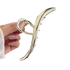 Золотой Сплав клипы коготь волос, аксессуары для волос для женщин и девочек, золотые, 125x50 мм