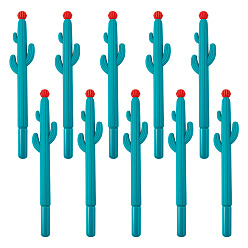 Красный 10шт. мягкая резиновая гелевая ручка, форма кактуса, красные, 155x27.5x10.5 мм