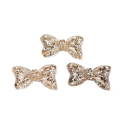 Светло-коричневый Кабошоны из прозрачной смолы декодируют, блестящий бант, загар, 18.5x32x7.5 мм