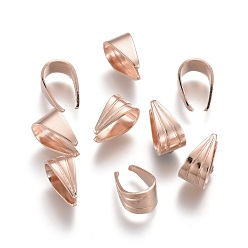 Розовое Золото 304 из нержавеющей стали оснастки на поруки, розовое золото , 8x6x1.5~4.5 мм, внутренний диаметр: 5.5x5 мм