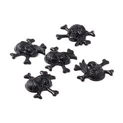 Electrophoresis Black Alloy Cabochons, Pirate, Electrophoresis Black, 26x30.5x10.5mm