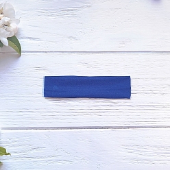 Королевский синий Повязки для волос из молочного шелка, мягкая толстая повязка на голову, королевский синий, 200x50 мм
