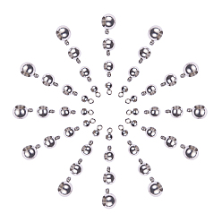 Нержавеющая Сталь Цвет 304 дуги из нержавеющей стали, петля под залог, Rondelle поруки бусы, цвет нержавеющей стали, 6.8x5.2x1.1 см, 40 шт / коробка