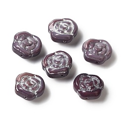 Темно-синий  Шифер Непрозрачные бусины лэмпворк, роза, темный сланец синий, 13x8 мм, отверстие : 1 мм, Около 58~70 шт / 100 г