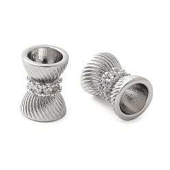 Платина Spacer бисер латунные, без кадмия, без никеля и без свинца, колонка, платина, 9x7x7 мм, отверстие : 1.2 мм