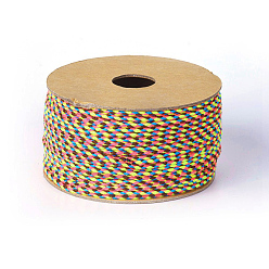 Разноцветный Хлопковый шнур макраме, плетеная веревка, для настенного крепления, ремесла, Подарочная упаковка, красочный, 2 мм, около 21.87 ярдов (20 м) / рулон