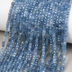 Аквамарин Нити бусины из натурального синего аквамарина дьявола, граненый стол, вырезанный куб, класс АА, 2~2.5x2~2.5x2 мм, отверстие : 0.5 мм, около 188 шт / нитка, 15.67'' (39.8 см)