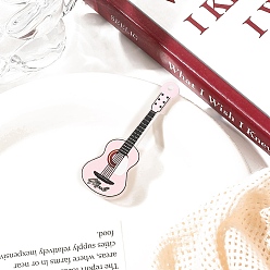 Розовый Акриловые заколки для волос в виде гитары из кожи аллигатора, аксессуары для волос для женщин и девочек, туманная роза, 60x20x10 мм