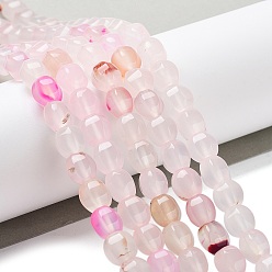 Лавандовый румянец Природный агат бисер нитей, окрашенная и подогревом, в форме инжира, лавандовый румянец, 9x8x8 мм, отверстие : 1.2 мм, около 38 шт / нитка, 13.66~13.98'' (34.7~35.5 см)