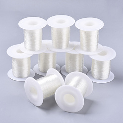 Прозрачный Круглая эластичная кристаллическая нить, эластичная нить браслета, прозрачные, 0.5 мм, около 131.23 ярдов (120 м) / рулон