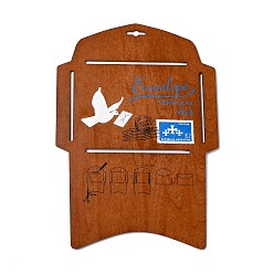 Sienna Retro Style DIY Envelope Template, Wooden Envelope Stencil, for Large-sized Rectangular Envelope Making, Sienna, 28x19.5x0.3cm, Hole: 24.5x8mm, Inner Diameter: 15.5x10.8cm