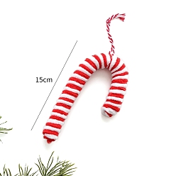 Candy Cane Рождественские тканевые полоски, конфеты, подвесные украшения, для подвесных украшений на елку, шоколадная конфета, 150 мм