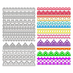 Другие Углеродистая сталь разрезает трафареты, для diy scrapbooking, Фотоальбом, декоративная бумага для тиснения, шнурок, 80~116x111x0.8 мм, 2 шт / комплект