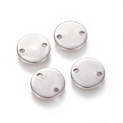 Нержавеющая Сталь Цвет Устойчивы к потускнению 304 соединители из нержавеющей стали, плоско-круглые, цвет нержавеющей стали, 10x1 мм, отверстие : 1 мм