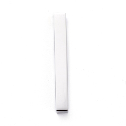 Stainless Steel Color 304 Stainless Steel Pendants, Rectangle/Bar, Stainless Steel Color, 40x5x5mm, Hole: 3mm