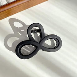 Черный Однотонные пластиковые заколки для волос с полым бантом и большими когтями, для женщин и девушек, густые волосы, чёрные, 55~60x84.5~88 мм