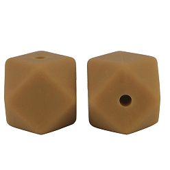 Верблюжий Восьмиугольные бусины из пищевого силикона, верблюжие, 17 мм