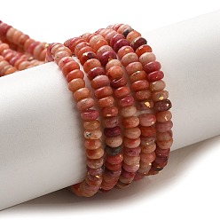 Светло-Коралловый Бусы из натурального доломита, с синтетическим опалом, окрашенные, рондель, свет коралловый, 4x2 мм, отверстие : 0.7 мм, около 177 шт / нитка, 15.94'' (40.5 см)