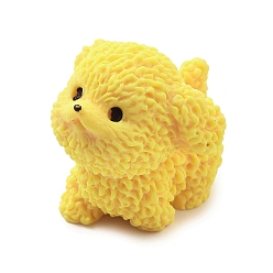 Желтый Милые украшения для выставки собак из смолы, для украшения рабочего стола домашнего офиса, желтые, 24.5x31.5x26.5 мм
