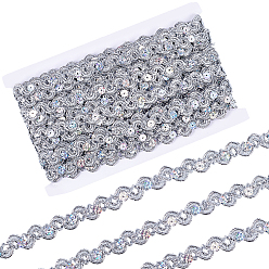 Гейнсборо Полиэфирные ленты, с блестками для животных, светло-серые, 5/8 дюйм (15 мм), 10ярдов/моток