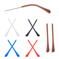 (52) Непрозрачная лаванда 10 пары 5 цвета силиконовые очки заушники, противоскользящий держатель для очков, разноцветные, 65x7x3 мм, 2 пары / цвет