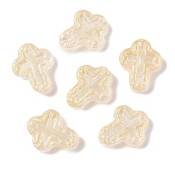 Светло-хаки Прозрачная аэрозольная краска стеклянные шарики, крестик, светлый хаки, 14.5x11.5x3.5 мм, отверстие : 1 мм