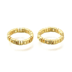 Настоящее золото 18K Латунной шариковой кадра, без кадмия и без свинца, долговечный, стойки покрытие, плоско-круглые, реальный 18 k позолоченный, 10.5x2 мм, отверстие : 1 мм