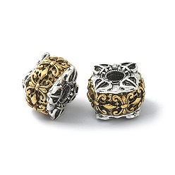 Fleur De Lis Бусины разделители из сплава , буддийские бусы, четки, старинное серебро & золотой, Флер де Лис, 11x11x8 мм, отверстие : 3 мм