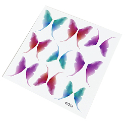 Farbig Körperkunst Tattoos, temporäre Tattoos Papier Aufkleber, Schmetterling, Farbig, 10x10 cm