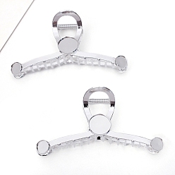 Серебро Заколки для волос с железными когтями, для женщин девушек, серебряные, 120x50 мм