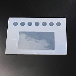 Белый Большой силиконовый коврик, силиконовый лист для ювелирных изделий из эпоксидной смолы, прямоугольные, белые, 296x209x9 мм