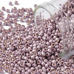 (PF554F) PermaFinish Lavender Metallic Matte TOHO 11/0 Round Beads, Japanese Seed Beads, (PF554F) PermaFinish Lavender Metallic Matte, 2.2mm, Hole: 0.8mm, about 50000pcs/pound