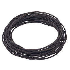 Черный 5 шнур из матовой коровьей кожи своими руками, аксессуары для одежды, круглые, чёрные, 1.5 мм, около 5.47 ярдов (5 м) / комплект