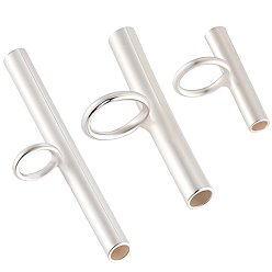 Серебро 3 шт. 3 стили 925 конвертер булавки из стерлингового серебра в подвеску, конвертер броши в колье, серебряные, 7x10~20x2 мм, отверстия : 1.2~1.6 mm и 2.9 мм, 1 шт / стиль