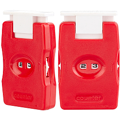Красный 2шт. АБС-пластиковые маркеры для счетчика стежков, красные, 71x44x14 мм