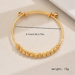 Плоский Круглый Классические железные бусины браслеты с подвесками для женщин, с колоколом, плоско-круглые, внутренний диаметр: 1/4 дюйм (0.6 см) ~ 1/4 дюйм (0.7 см)