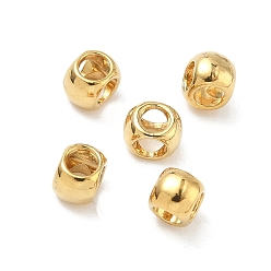 Настоящее золото 18K 304 из нержавеющей стали бусы, круглые, ионное покрытие (ip), реальный 18 k позолоченный, 6.8x5x5 мм, отверстие : 3.5 мм