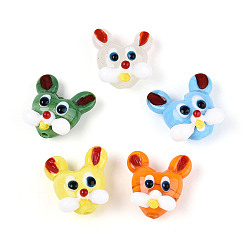 (52) Непрозрачная лаванда Бусины лэмпворк , мышь, разноцветные, 19~21x19~21x11~13 мм, отверстие : 1.8 мм