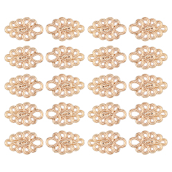 Golden 20Pcs Zinc Alloy Adjustable Jean Button Pins, Waist Tightener, Sewing Fasteners for Garment Accessories, Golden, 30.5x19.5x3.5mm, Hole: 4x6mm