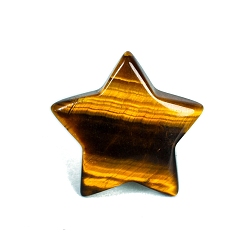 Tiger Eye Natural Tiger Eye with Brass Drawer Knobs, Star Drawer Pulls Handle, for Home, Cabinet, Cupboard and Dresser, 30mm, 25mm